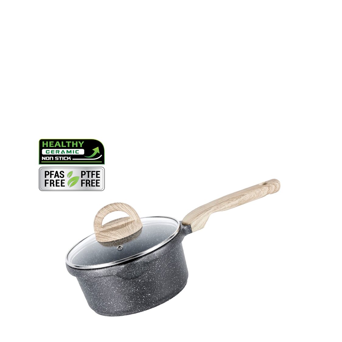 La Gourmet Shogun Granite Plus Ceragan 18Cm Ceramic Saucepan With Lid 418067