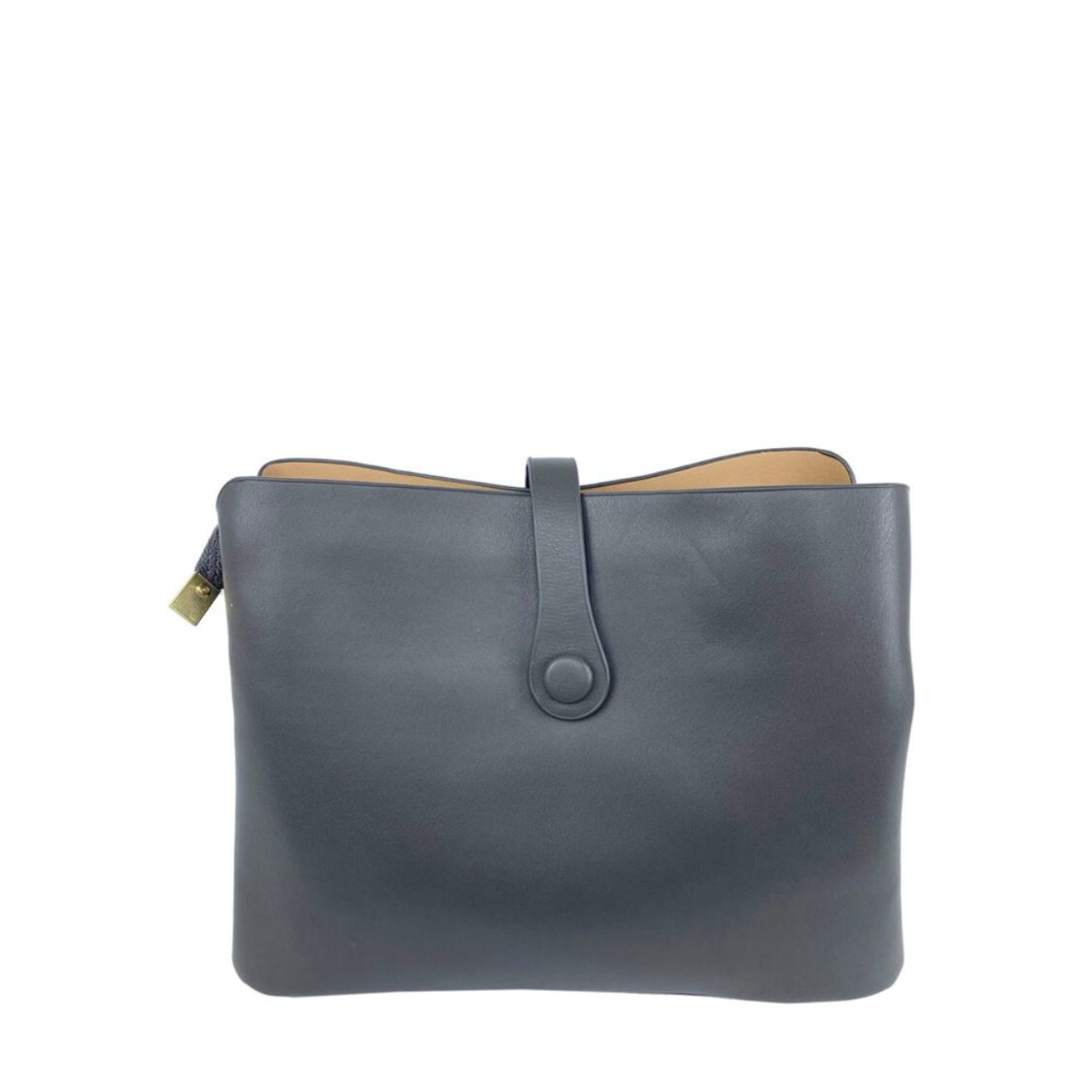 Mel&Co Triple Compartment Sling Bag With Decorative Buckle Grey MH059-Grey