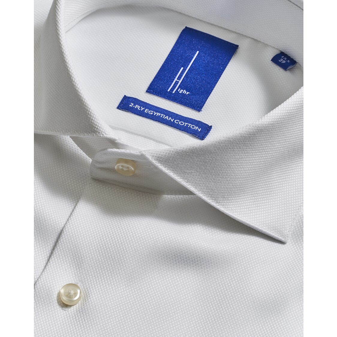 Highr Long Sleeve Shirt White Dobby HRLSE085-WH