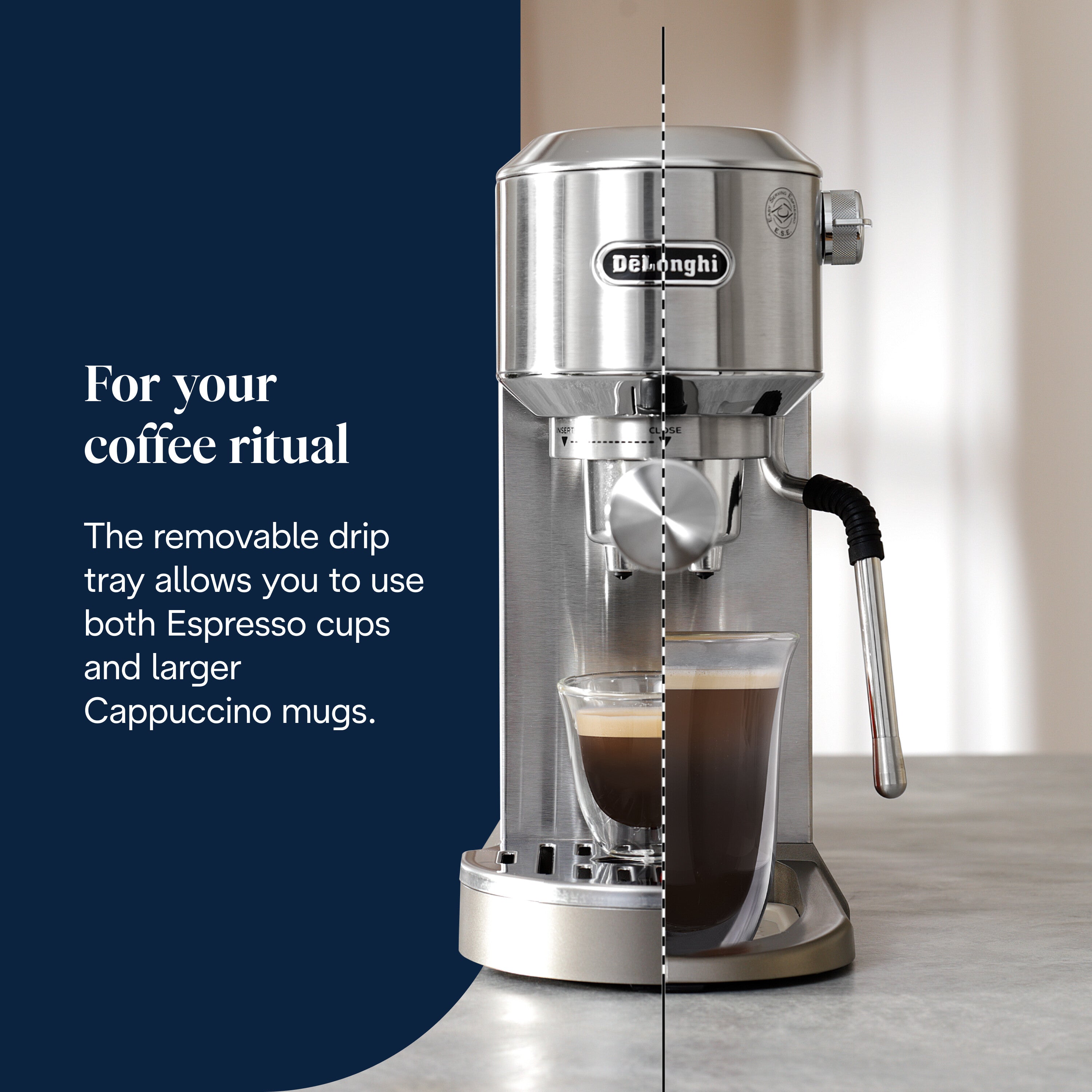 Delonghi Coffee Machine Espresso-pump Dedica Duo Metal (EC890.M)