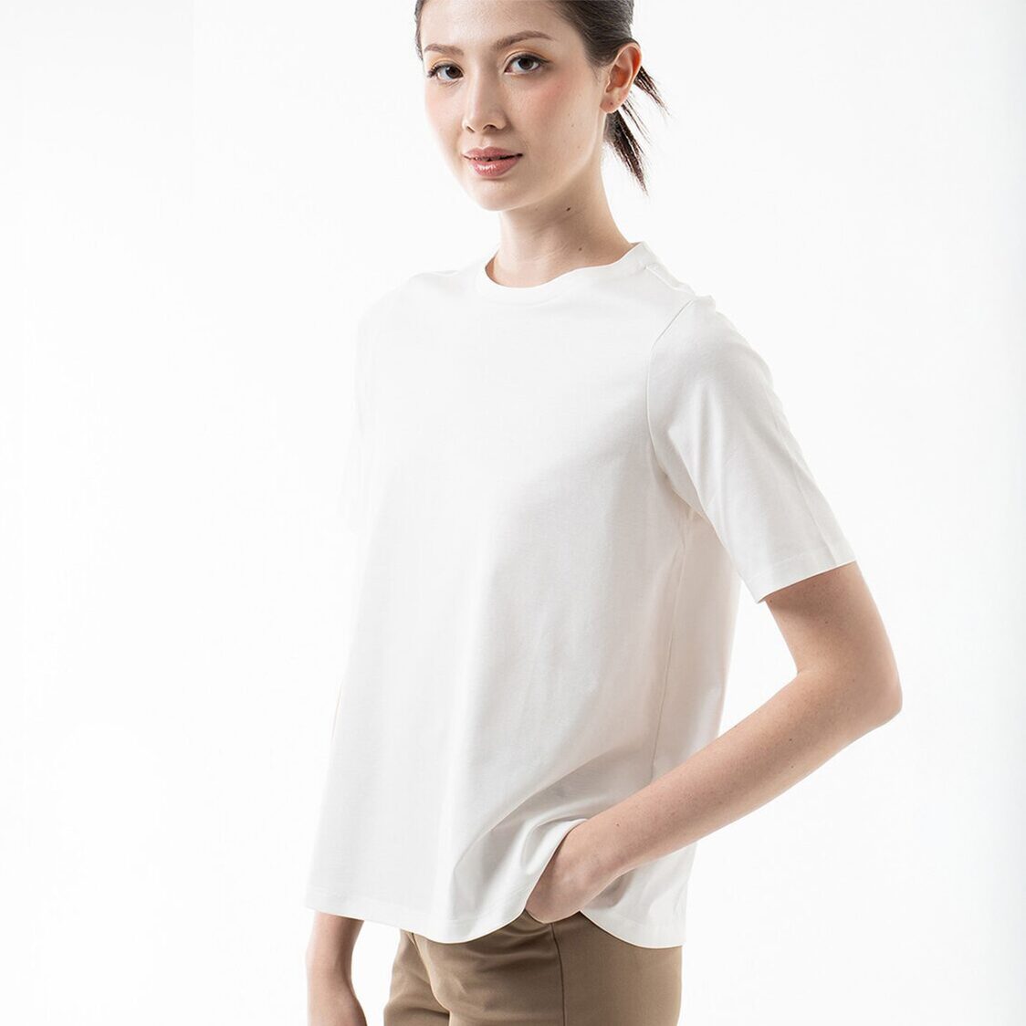 K/WOODS Essential Crew Neck Tee in Off White