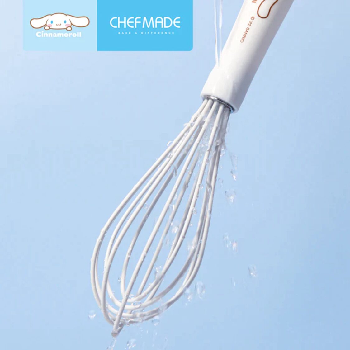 Chefmade Silicone Whisk With Plastic Handle L25.6xW5.7xH5.5cm WH Cinnamoroll (1898cm-CL5007)