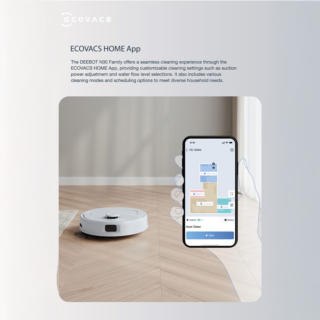 Ecovacs Deebot N30 Pro Omni - White