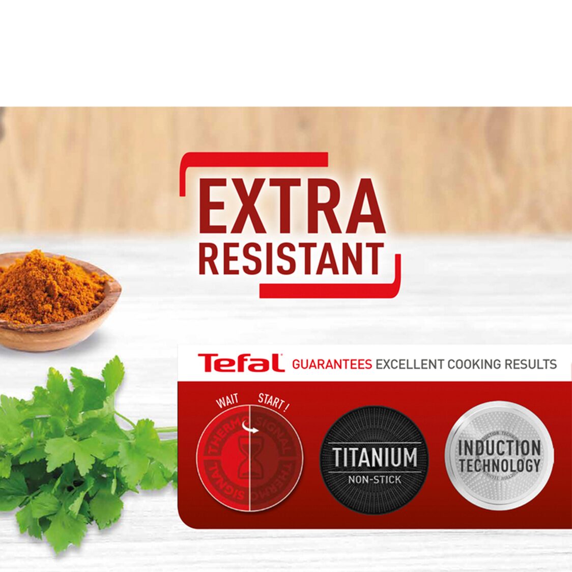 Tefal So Chef 30cm Premium Induction Wok Pan with Glass Lid (G13594)