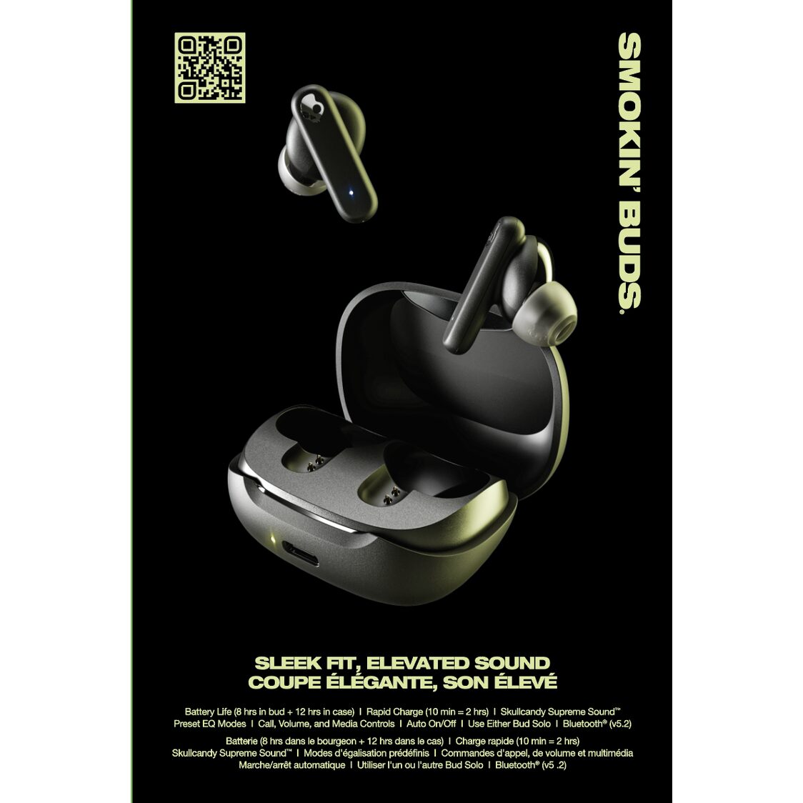 Skullcandy Smokin Buds True Wireless In-ear True Black