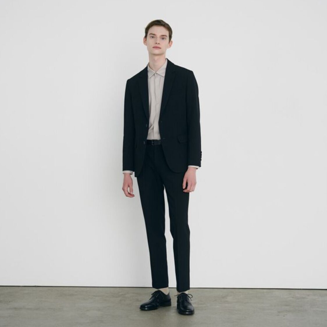 Mind Bridge Tapered Banding Slacks Black