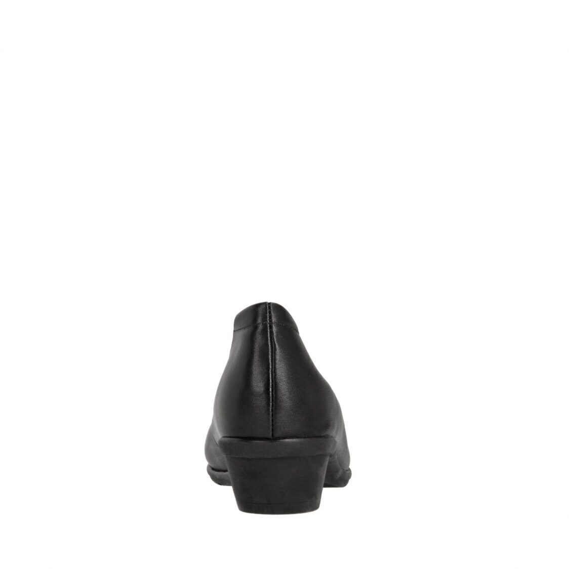 Barani 19601 Black Leather Heels (Short)
