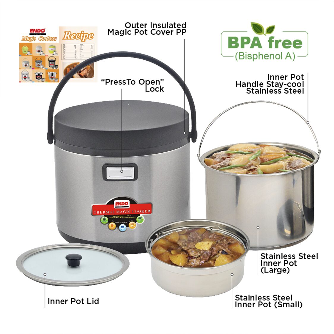 ENDO Thermal Magic Cooker 5L (E-TMC5-N)