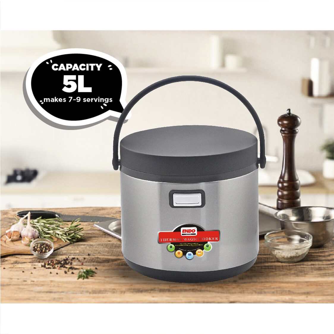 ENDO Thermal Magic Cooker 5L (E-TMC5-N)