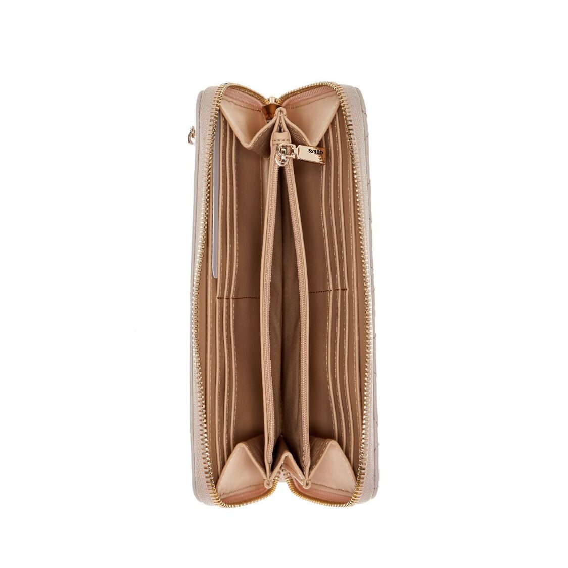 SILIA SLG LARGE ZIP AROUND,VANILLA LOGO