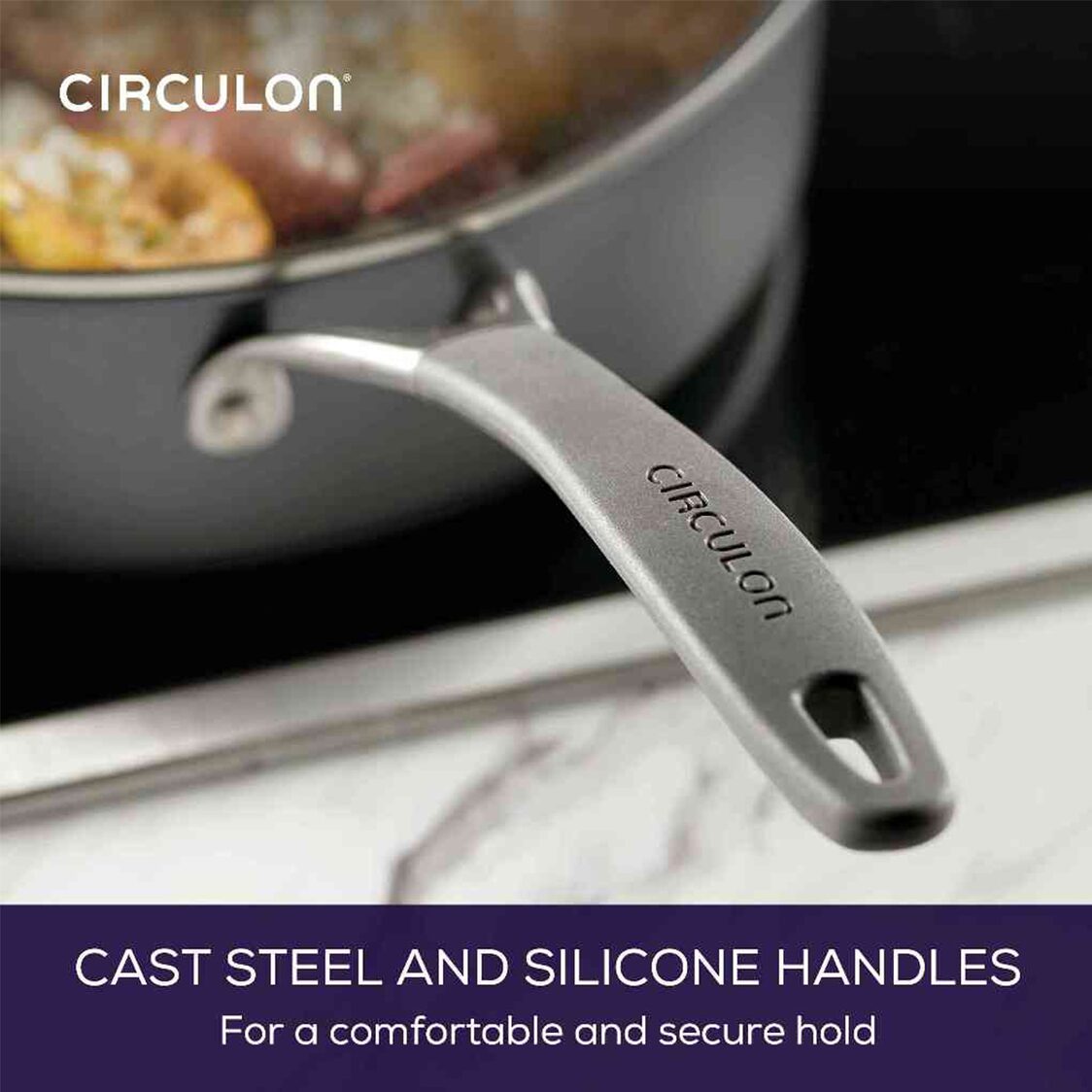 Circulon ScratchDefense A1 28cm/4.7L Covered Saute with Helping Handle