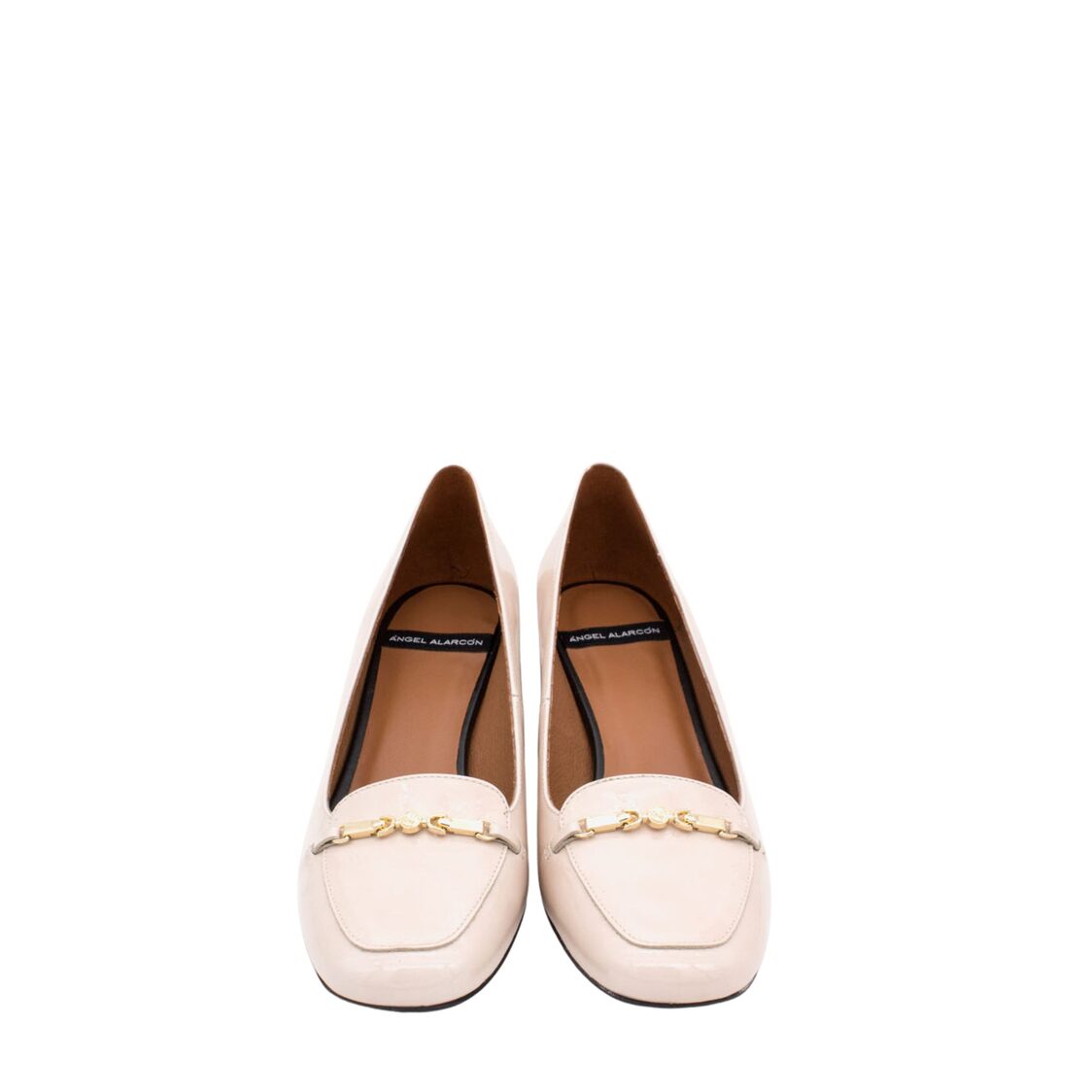 Angel Alarcon Ademuz Leather Loafer 6cm Heel Off White