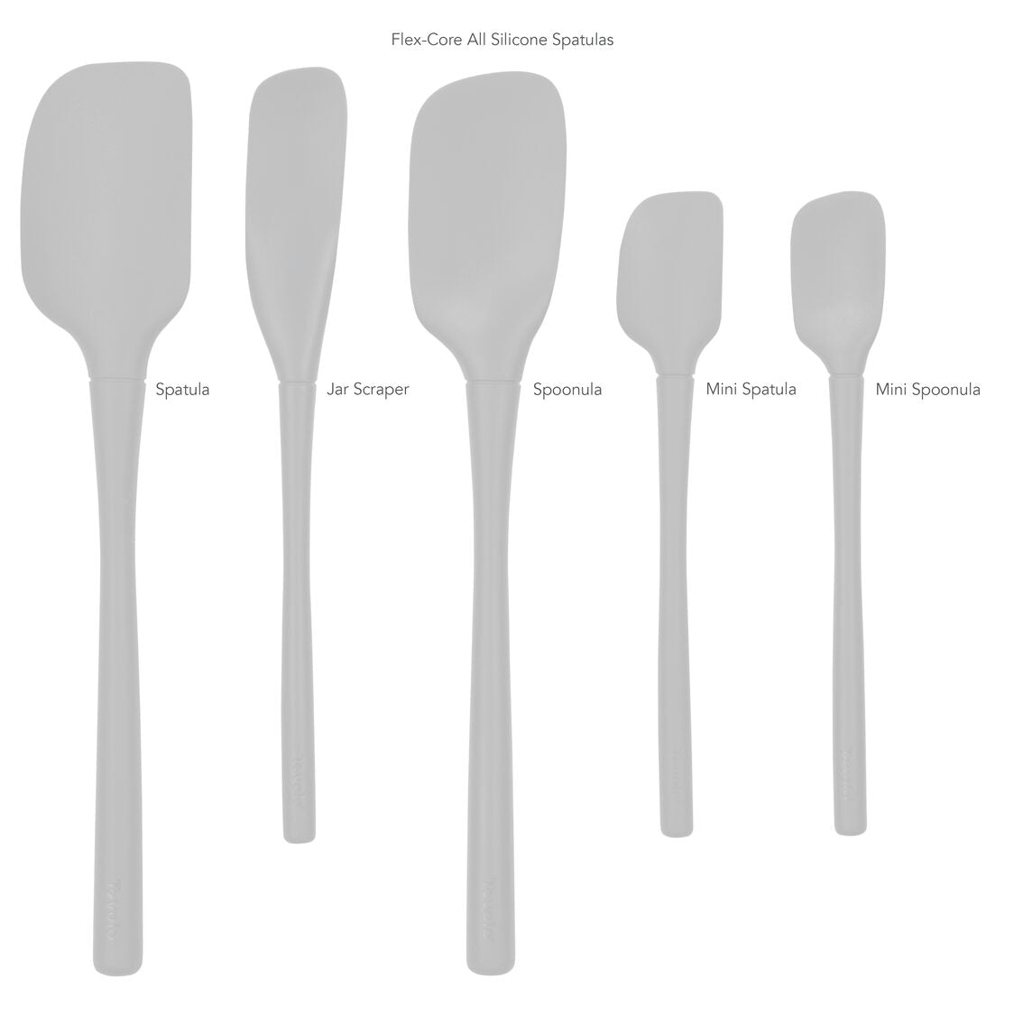 Tovolo Flex-Core Spatula Silicone Set S/5 - Oyster Gray