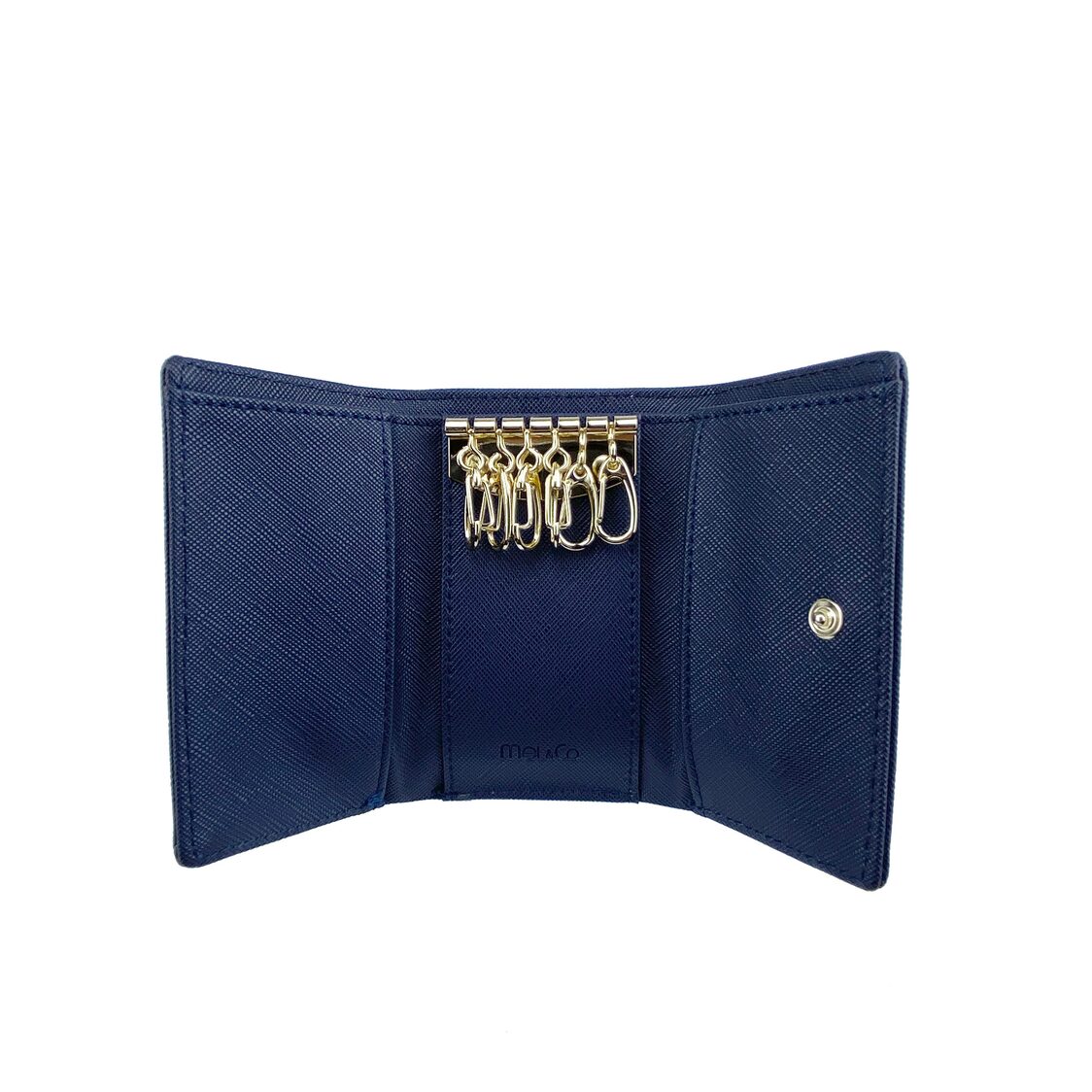 Mel&Co Saffiano Effect Basic Key Pouch MF609A-Navy