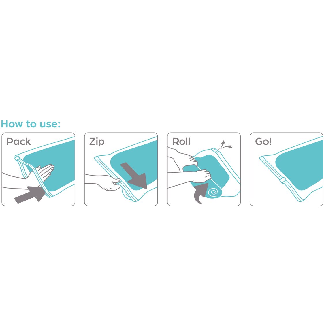 Pack Mate Storage Bags - 2 Large Travel & Roll Bag set