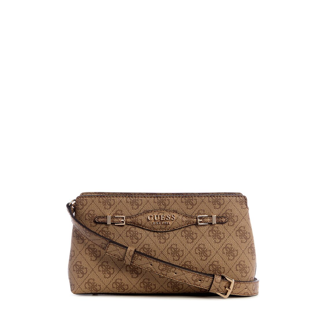 Guess Katya Crossbody Top Zip - Latte Logo