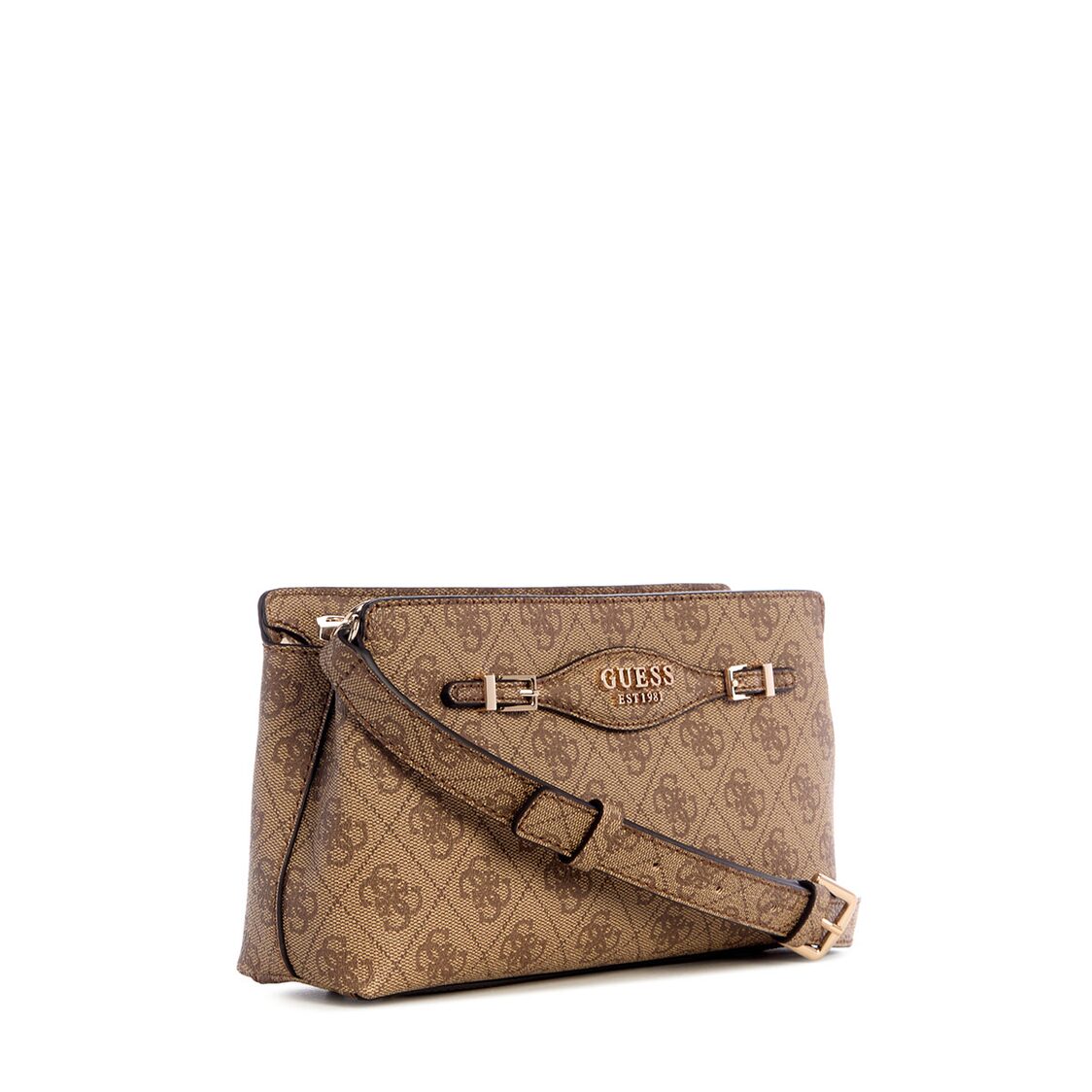 Guess Katya Crossbody Top Zip - Latte Logo