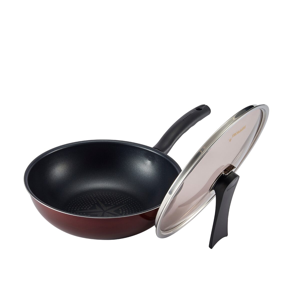 Happycall Solaris Diamond IH Non-Stick Wok Pan with Glass Lid 28cm (4900-0152)