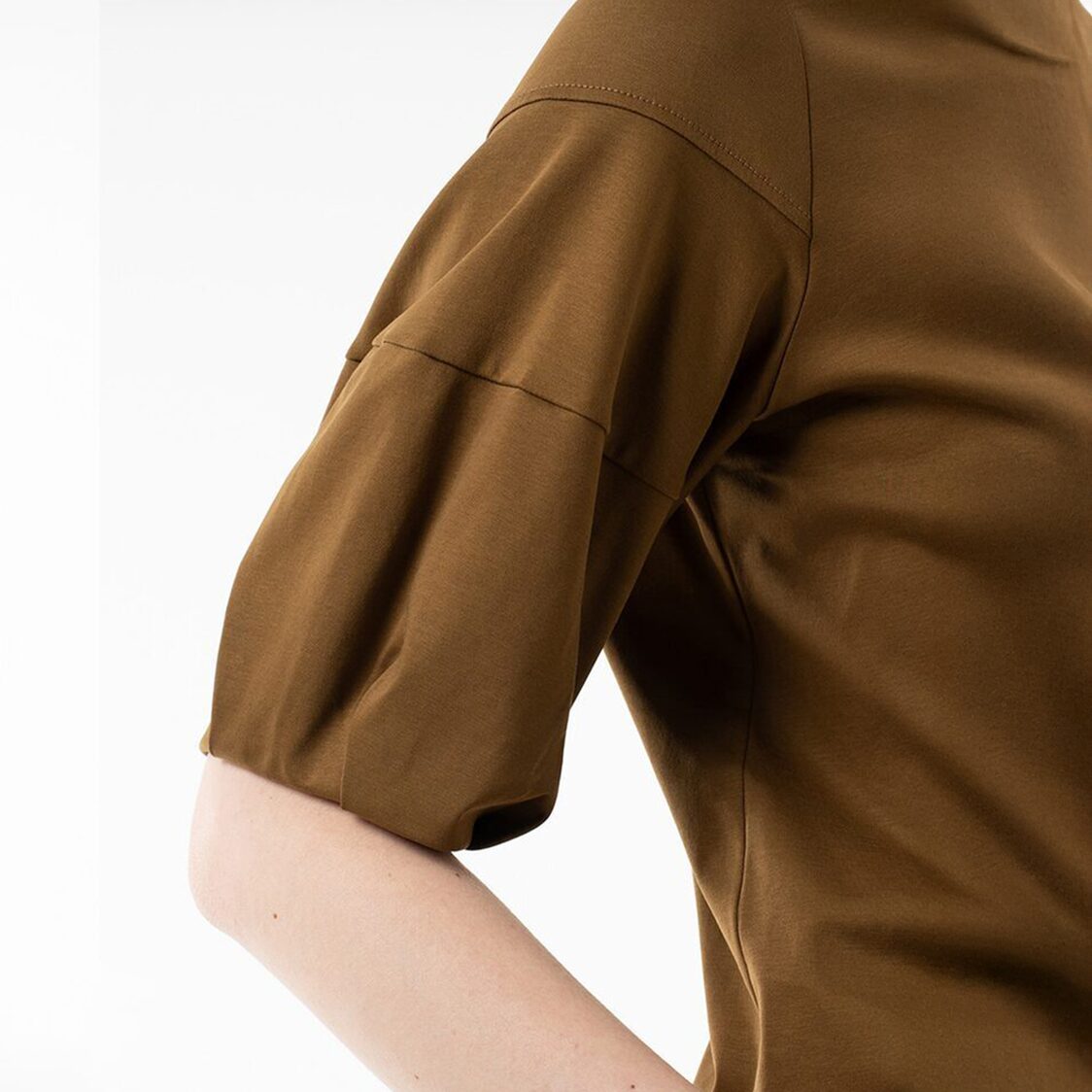 K/WOODS Cloud Sleeve Top in Fried Olive