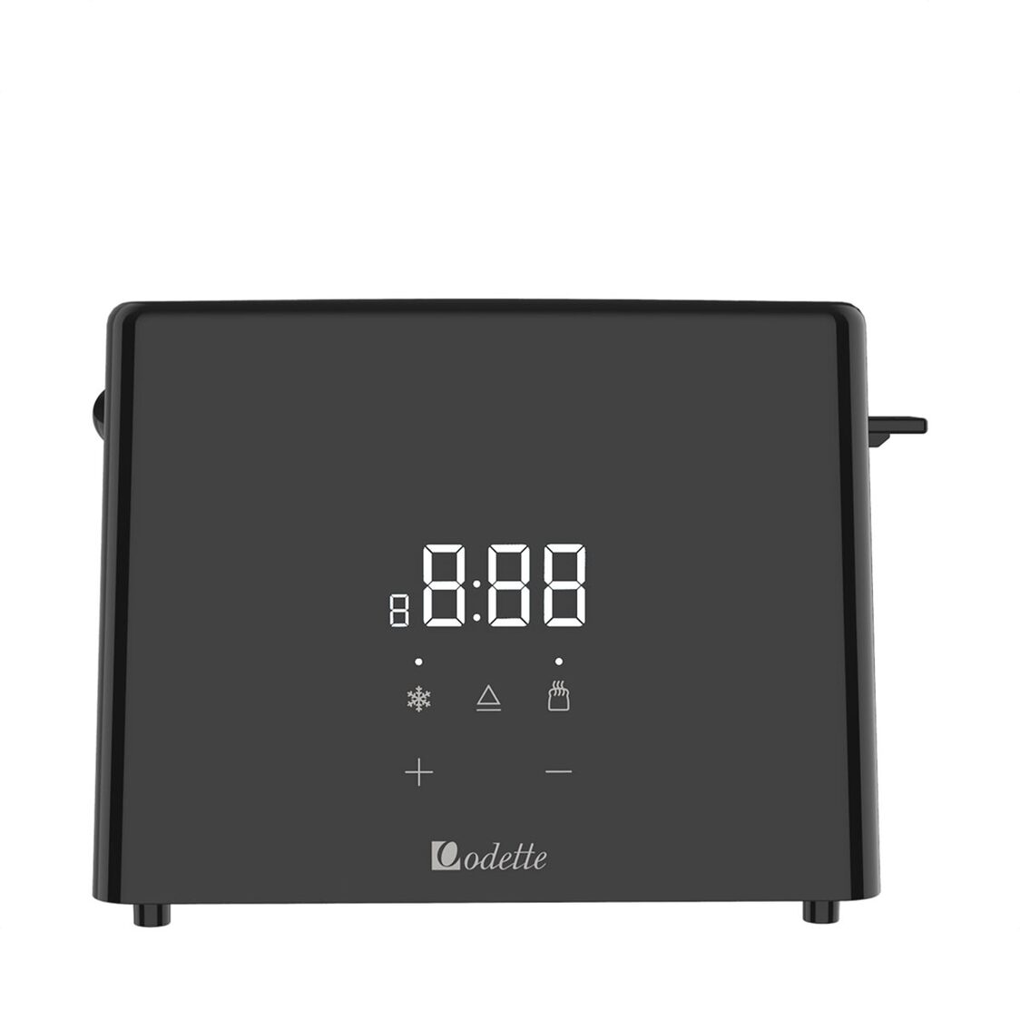 Odette Advanced Digital Touch Panel 2-Slice Bread Toaster With Croissant Warming Rack - Black