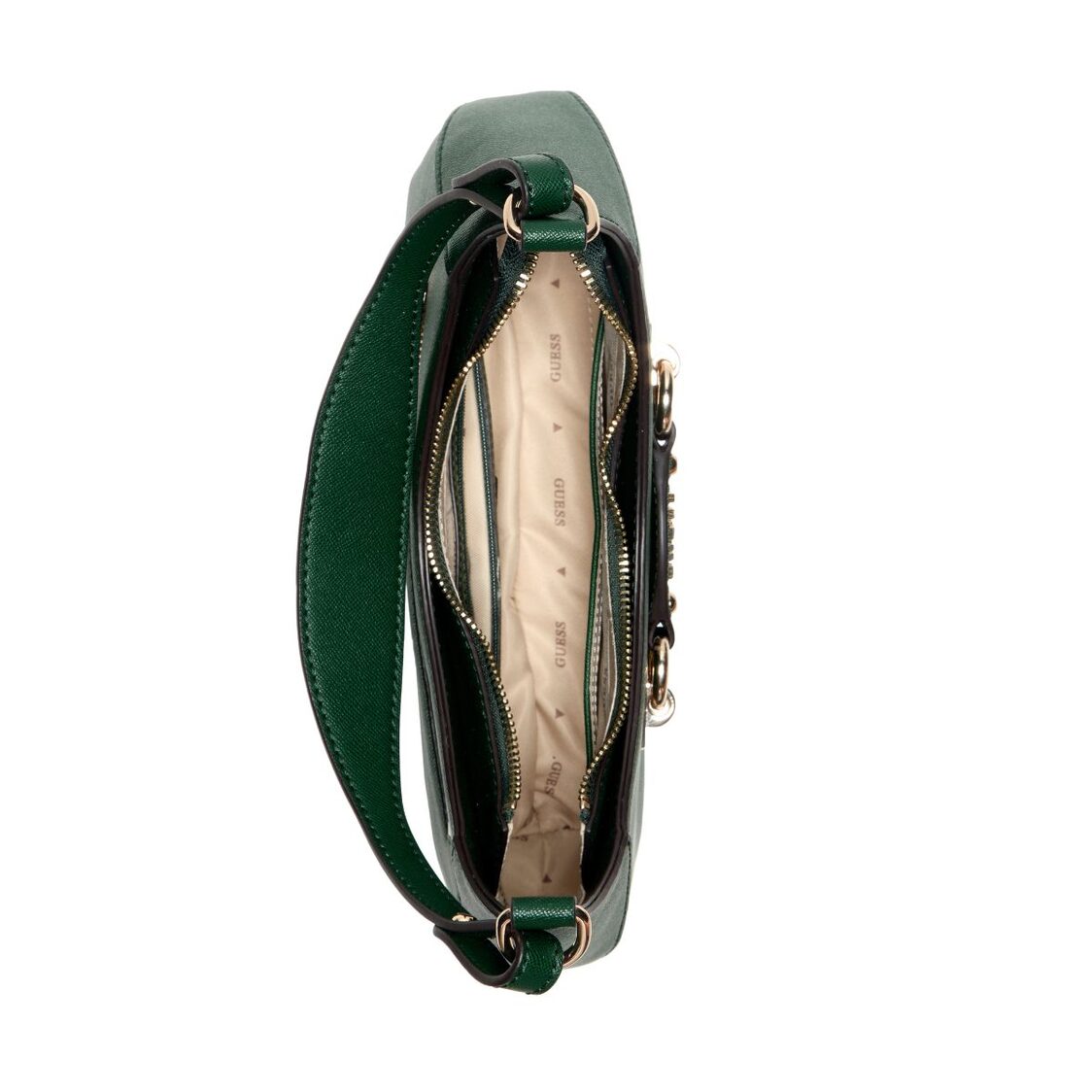 MIMINA TOP ZIP SHOULDER BAG,FOREST