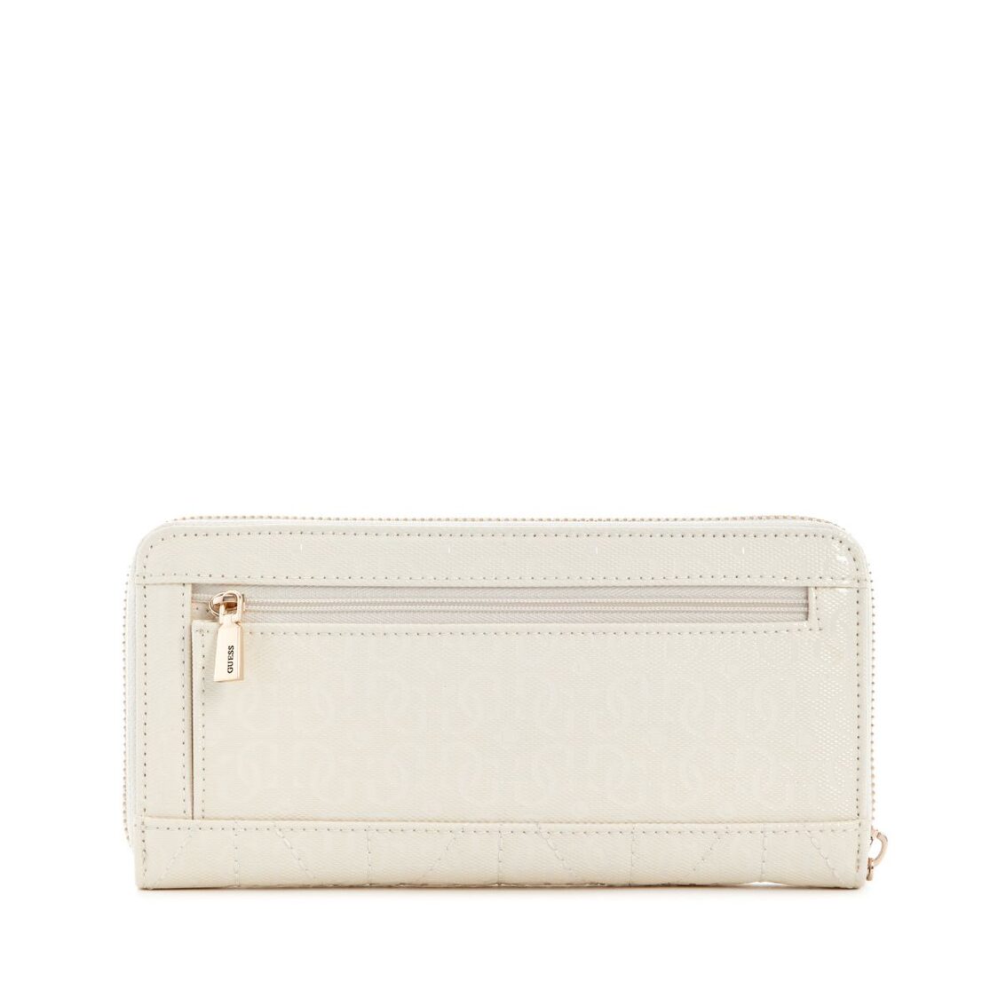 ALDINA SLG LARGE ZIP AROUND,OFF WHITE