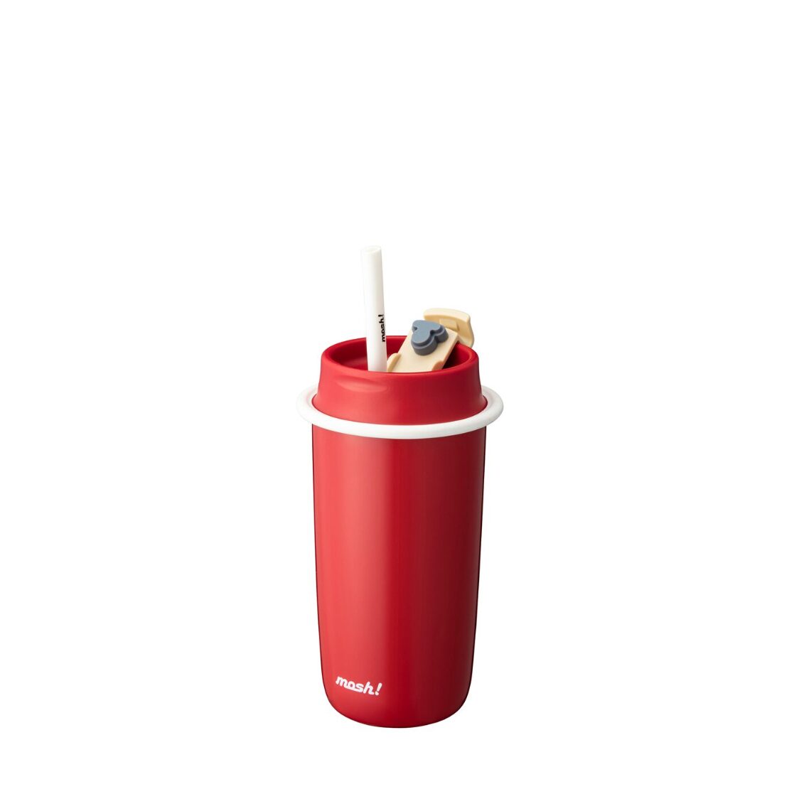 Mosh! 480ML Double-walled Latte Tumbler with Straw