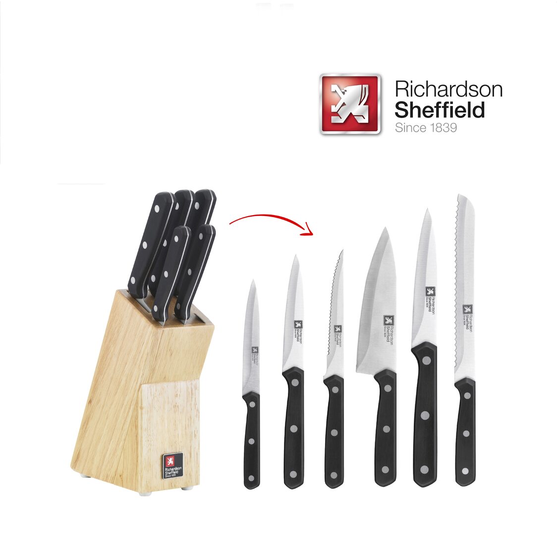 Richardson Sheffield 6-Piece Knife Block Set - Cucina (CU060)
