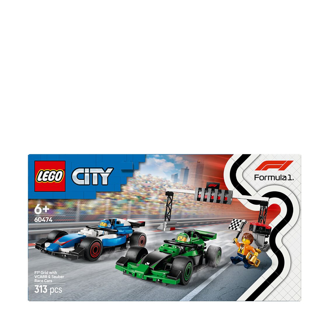 LEGO 60474 F1® Grid with VCARB & Sauber Race Cars