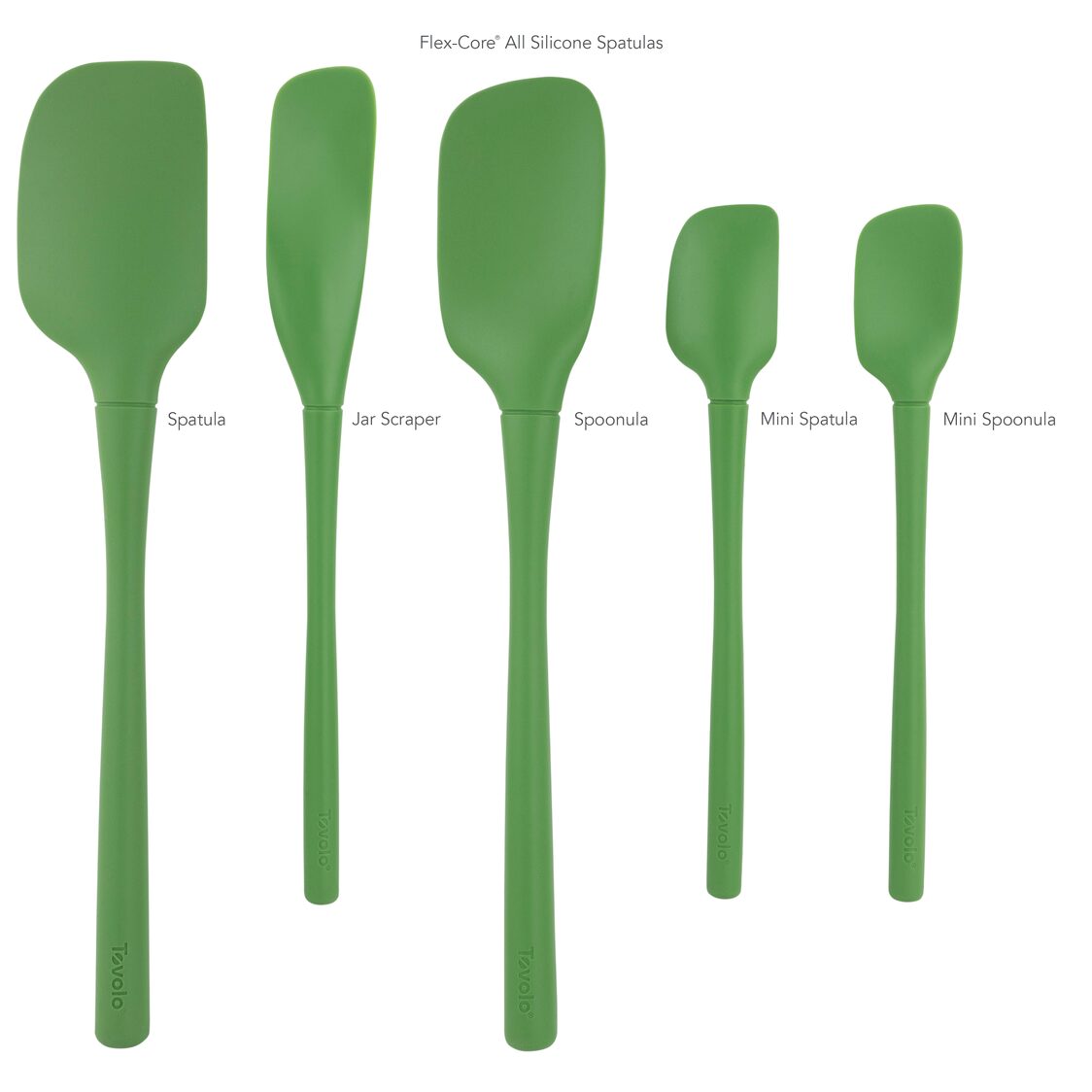 Tovolo Flex-Core Spatula Silicone Set S/5 - Pesto