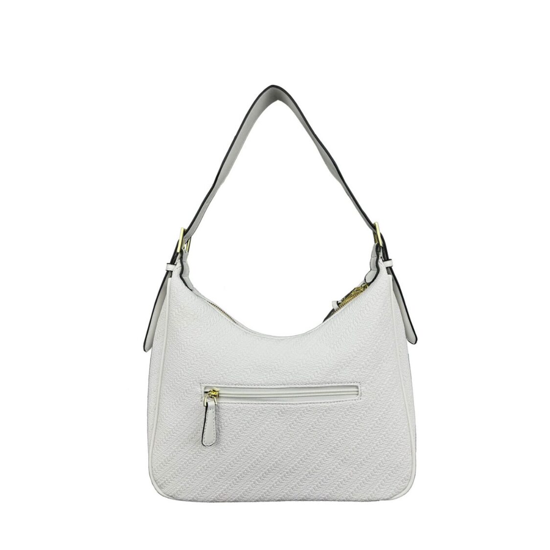 Mel&Co Braid Embossed Shoulder Bag White