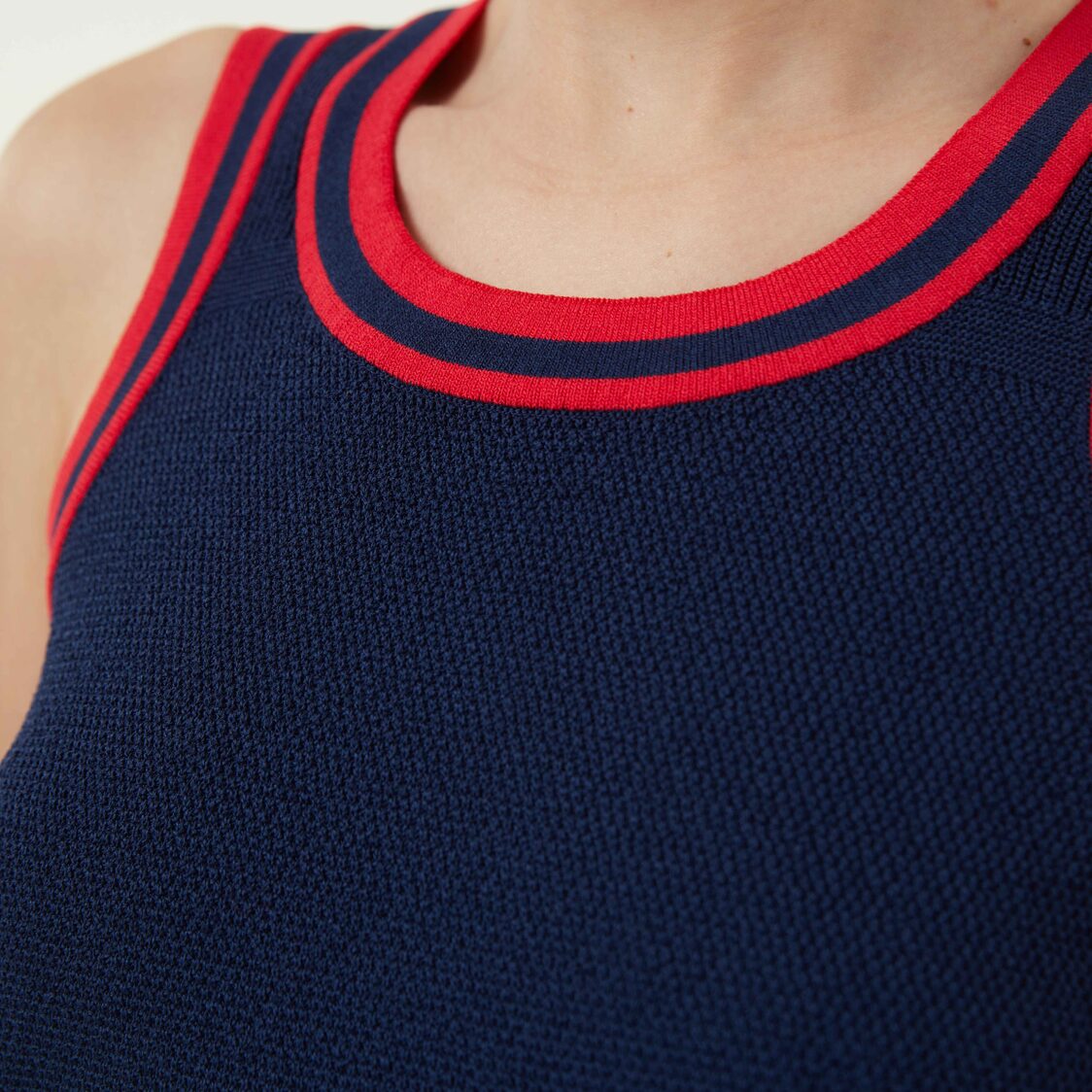 K/WOODS Sleeveless Knit Top In Navy