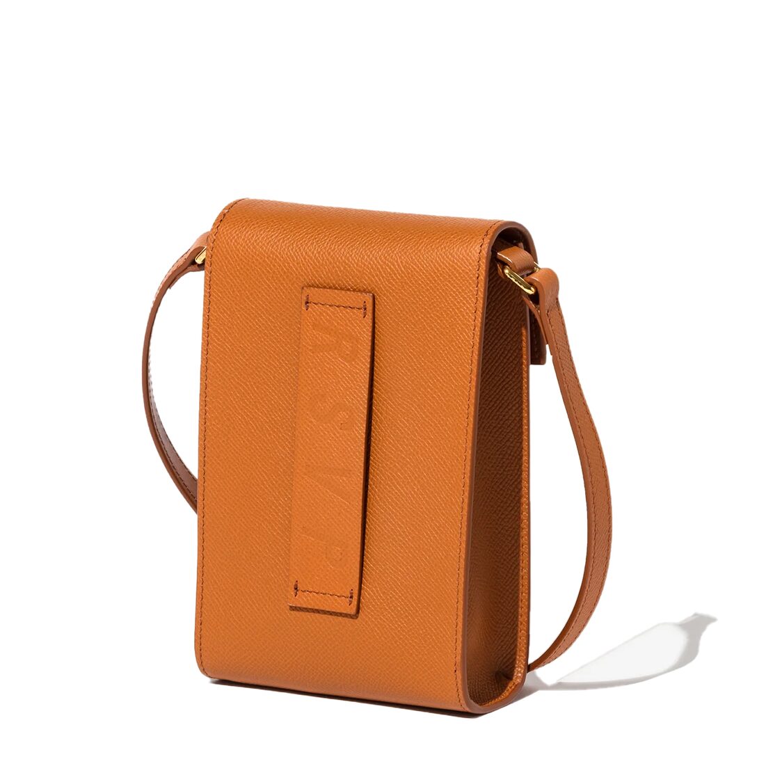RSVP Passive Aggressive Grained Cognac Mobile Bag