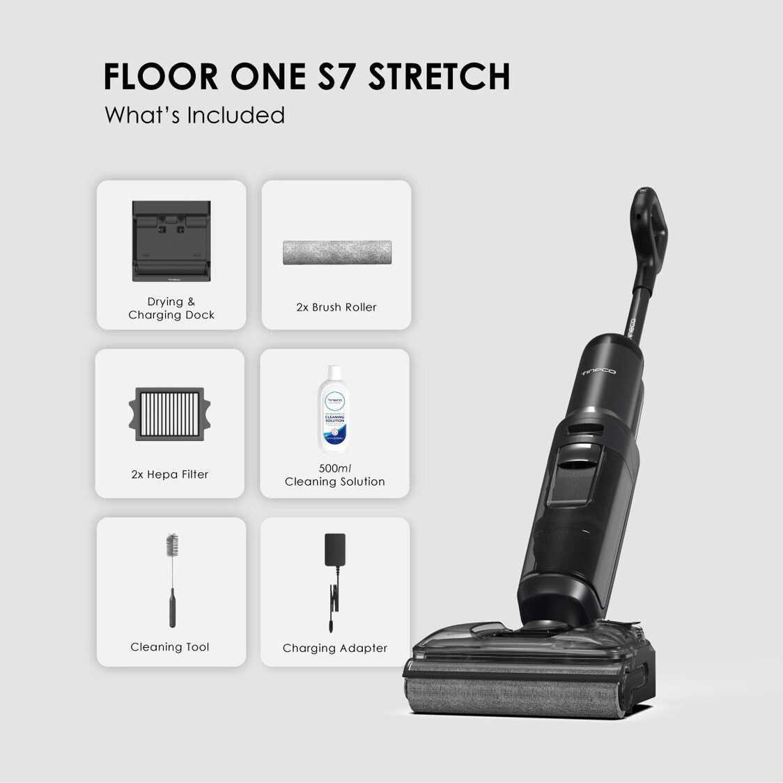Tineco Floor One S7 Stretch - Black