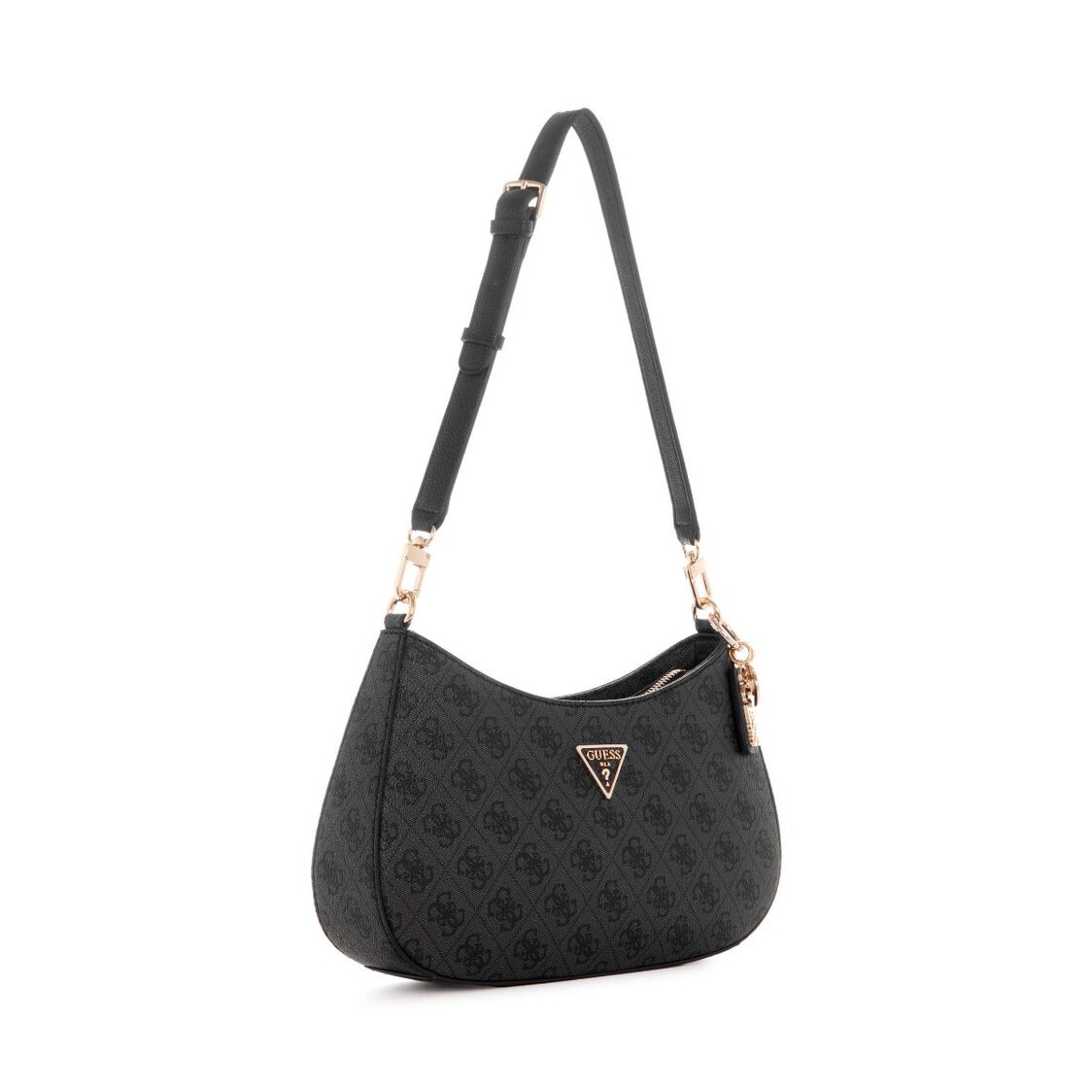 Guess Noelle Ii Top Zip Shoulder Bag,Coal Logo