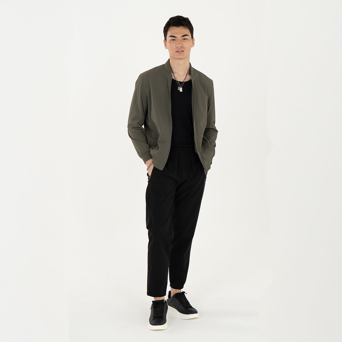 K/WOODS Packable Bomber Jacket - Army Green
