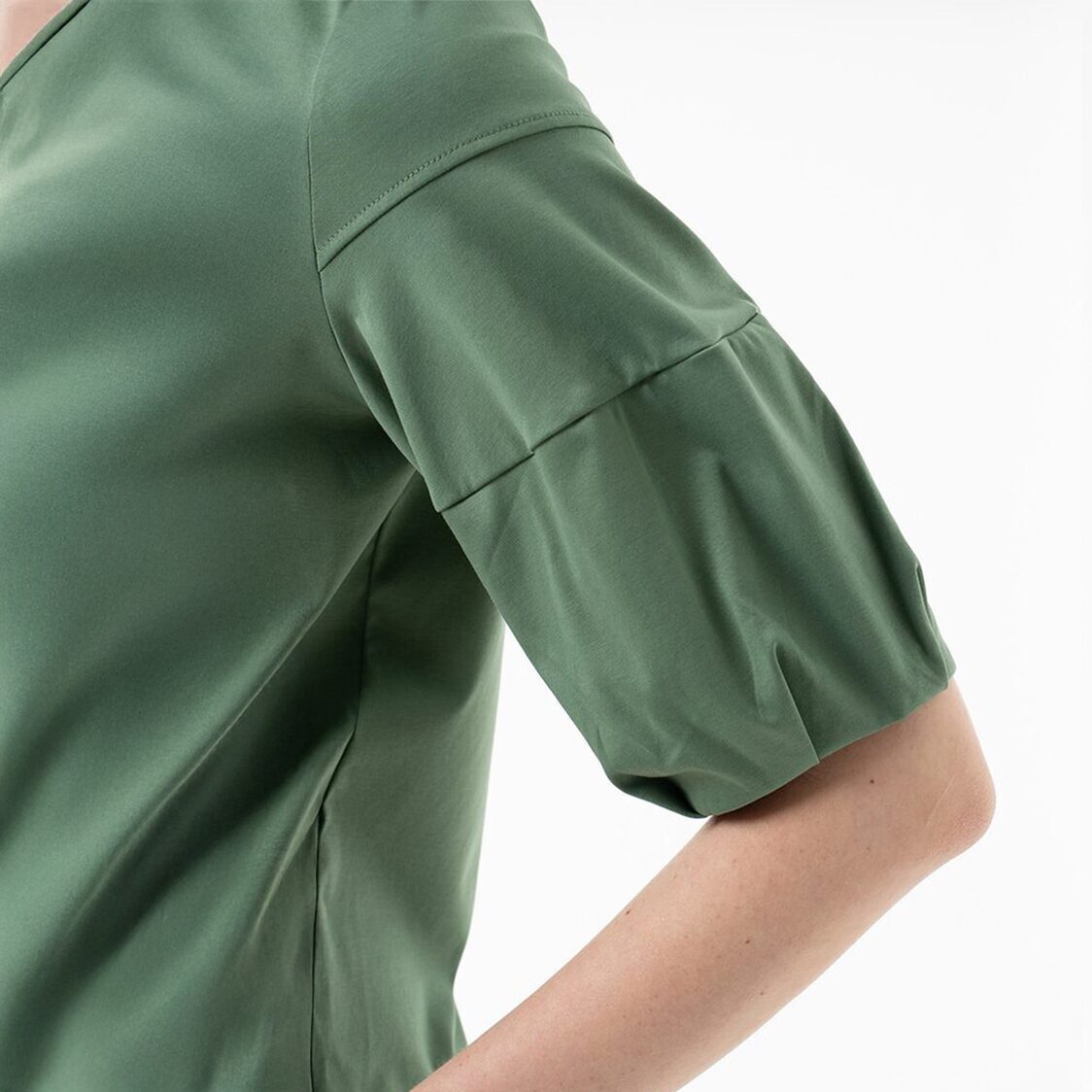 K/WOODS Cloud Sleeve Top in Sage Green