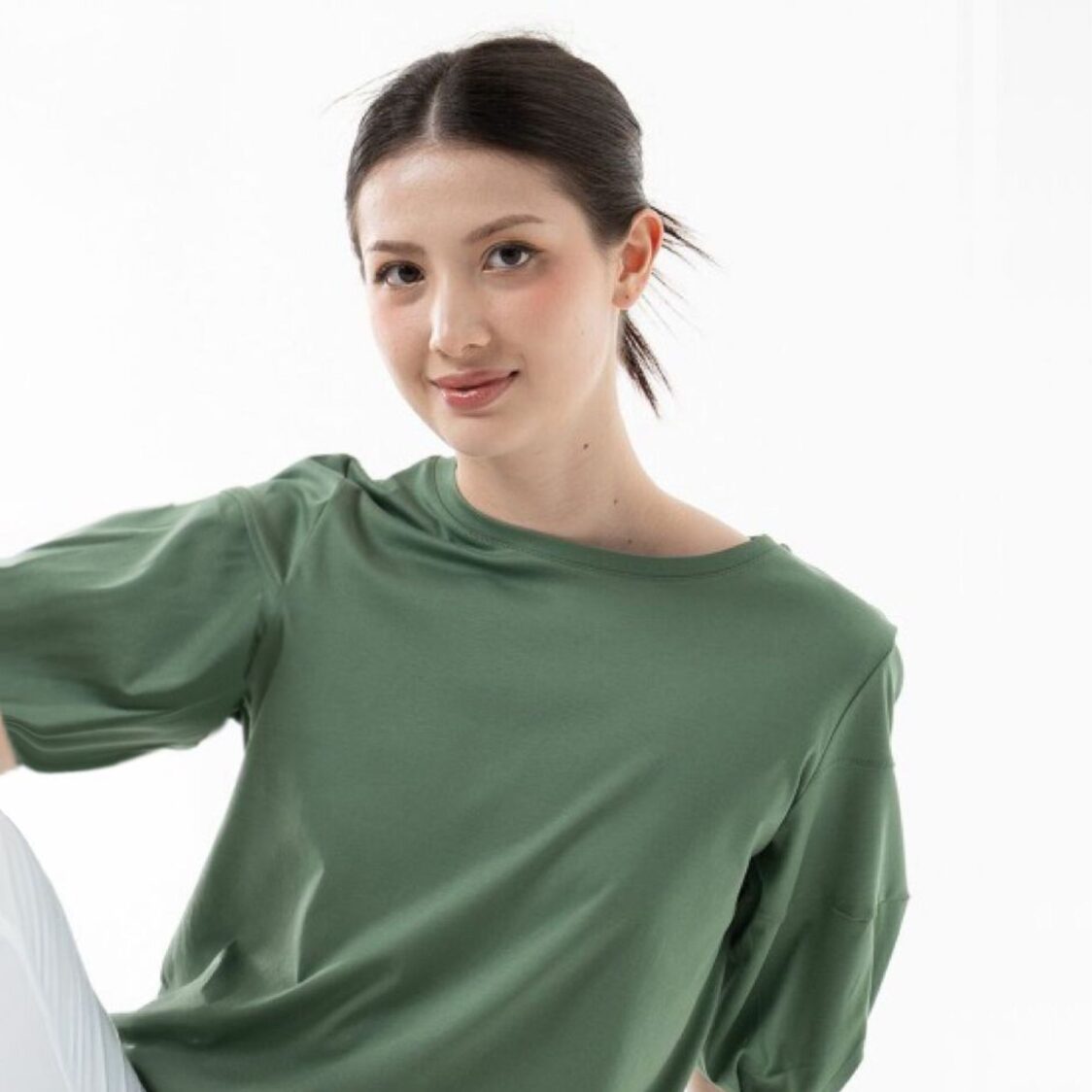 K/WOODS Cloud Sleeve Top in Sage Green