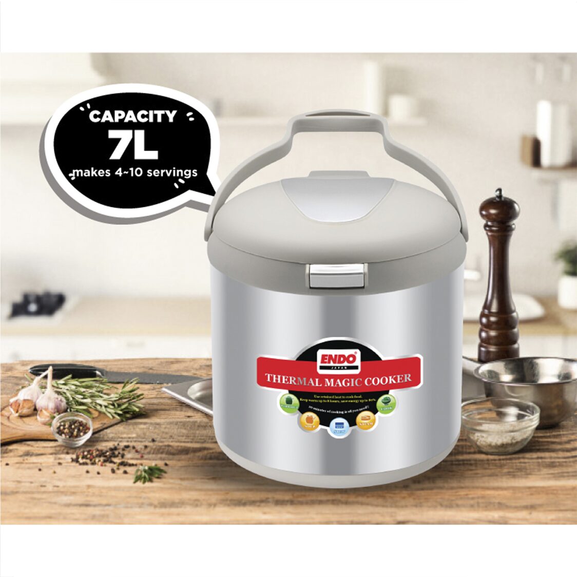 ENDO Thermal Magic Cooker - 7L (E-TMC7)