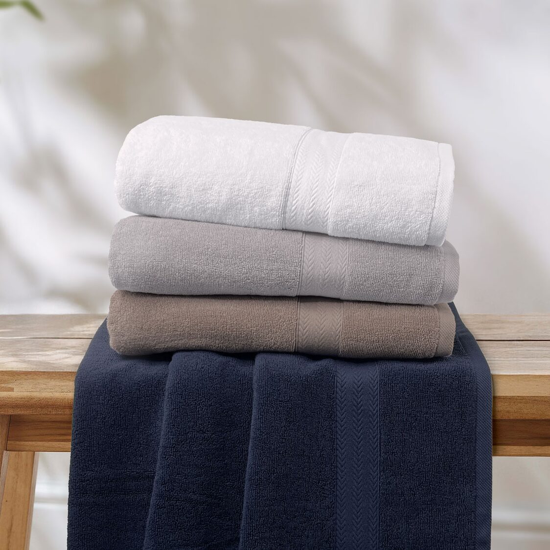 MARTEX® Luxor 100% Combed Cotton Bath Towel – Bright White