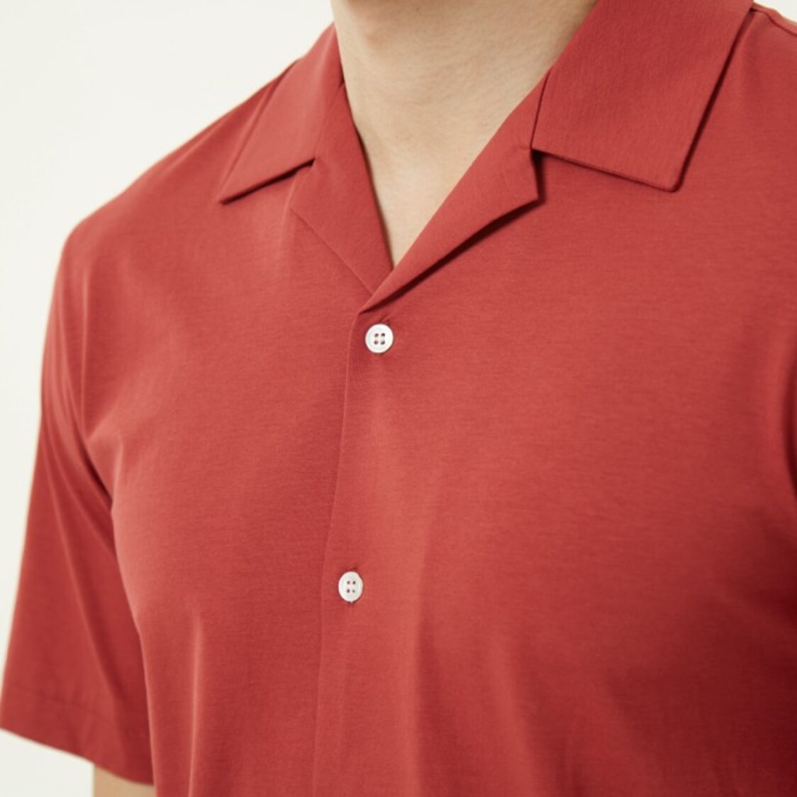 K/WOODS Mercerized Camp Shirt in Rust
