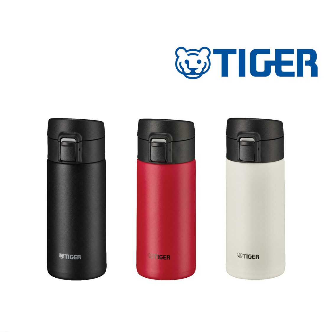 Tiger Bioguard+ Double S/Steel Thermal Bottle 360ml - Stone Black (MKA-K036 KK)