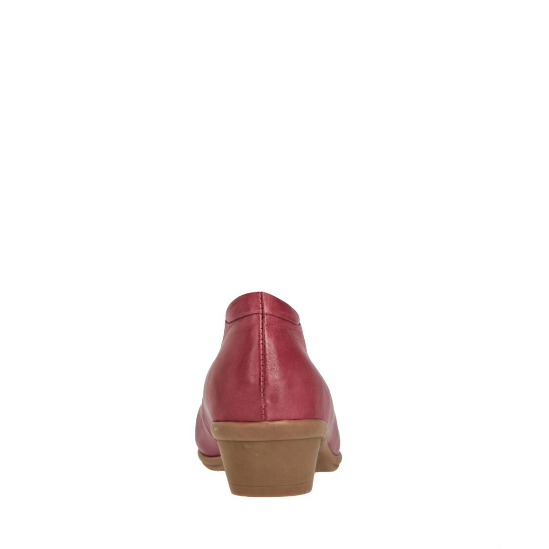 Barani 19601 Wine Leather Heels (Short)