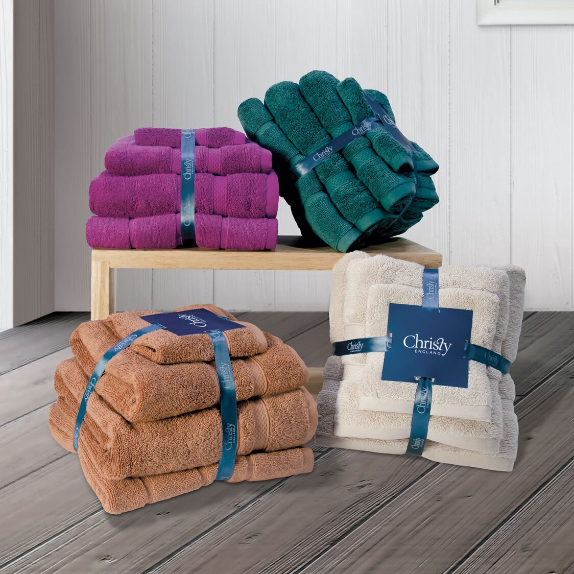 Christy Chroma 100% Combed Cotton 4pc Bundle Set New Orchid
