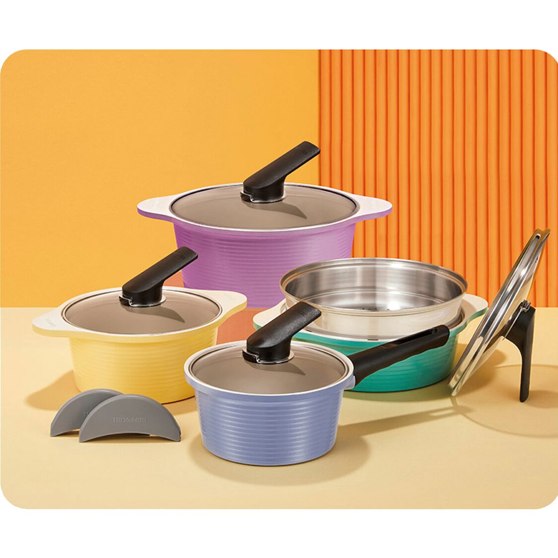 Happycall Arbor Blanc 5pc Die Cast Advanced Ceramic Cookware Set (3900-2293)