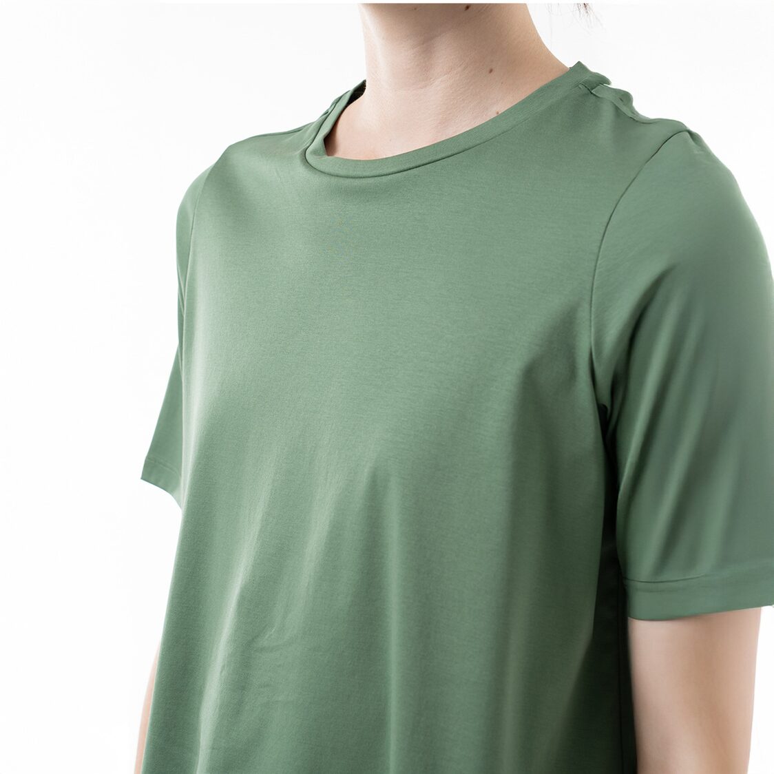 K/WOODS Essential Crew Neck Tee in Sage Green