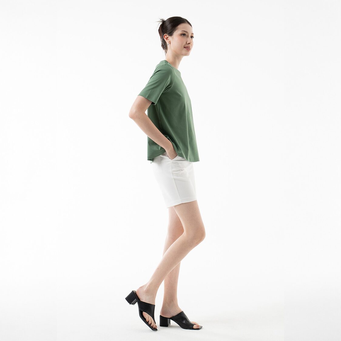 K/WOODS Essential Crew Neck Tee in Sage Green