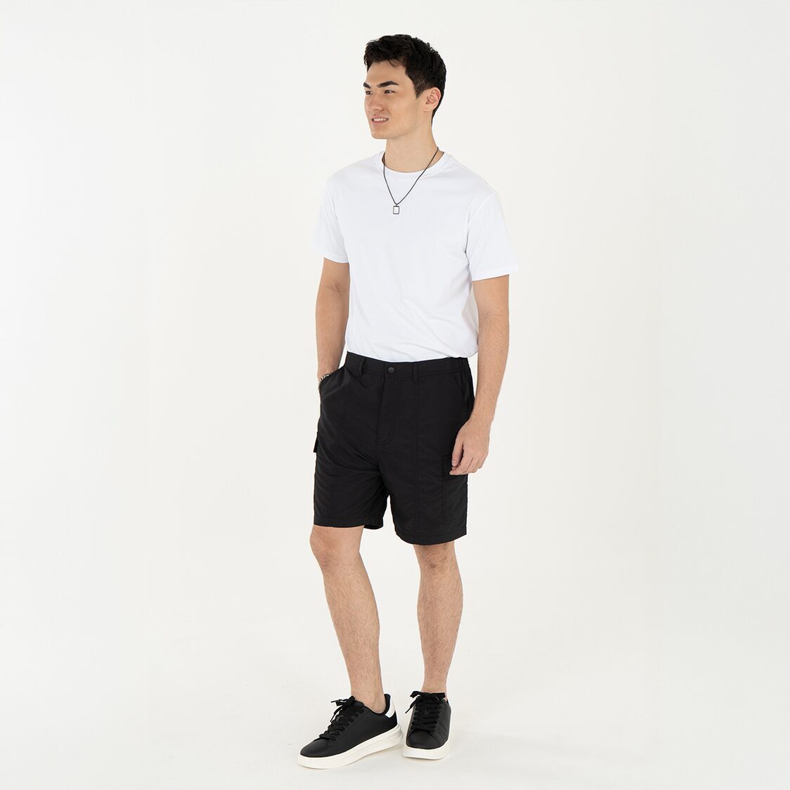 K/WOODS Patchline Cargo Shorts - Black