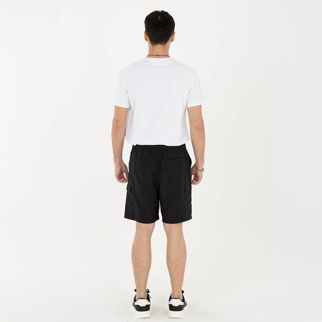 K/WOODS Patchline Cargo Shorts - Black