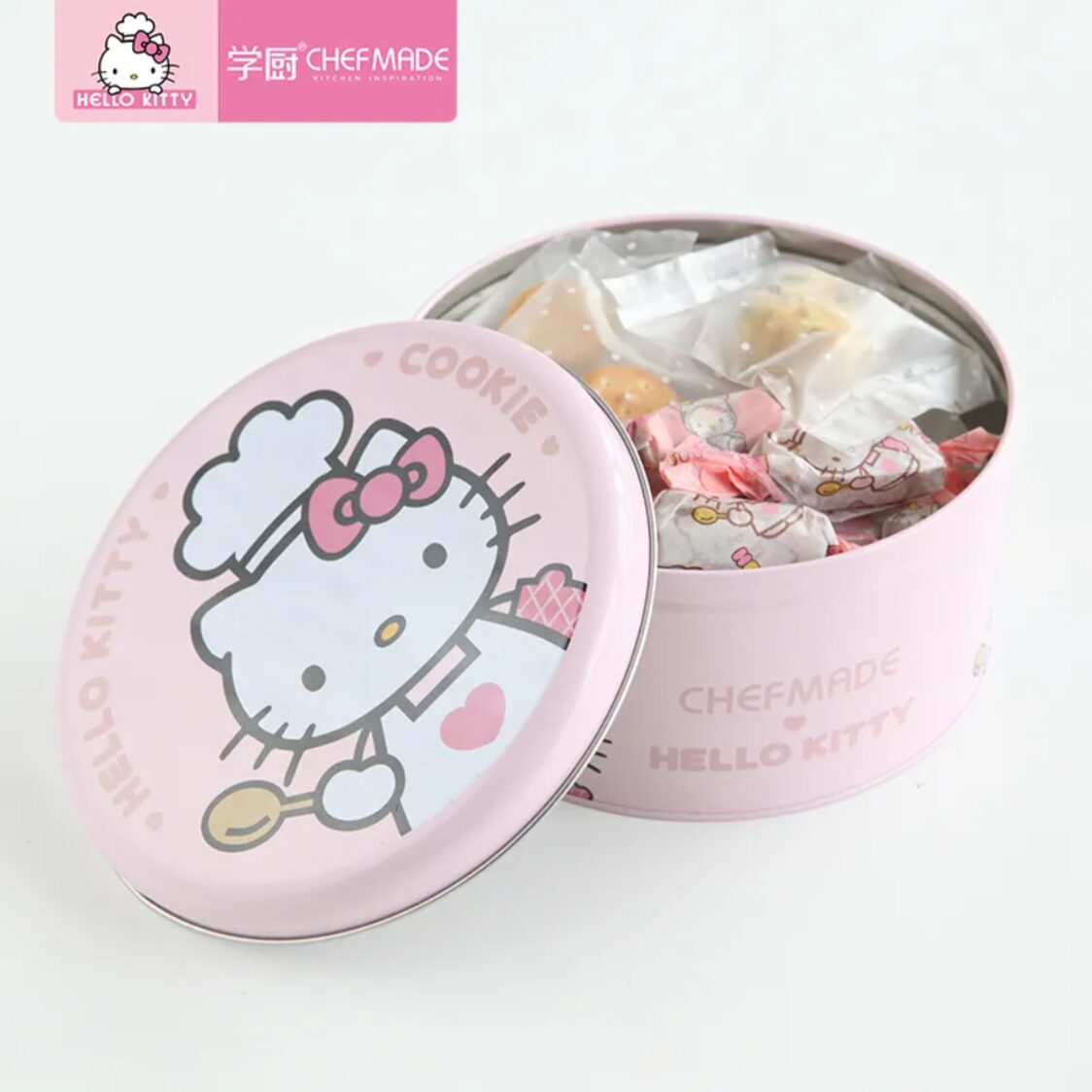 CHEFMADE Hello Kitty Cookie Tin - Pink 1898CM-KT7065